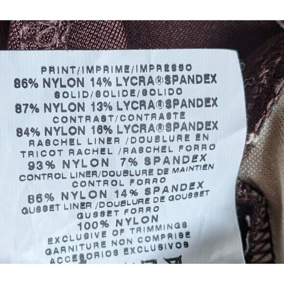 It Figures Swimsuit One Piece Brown Tummy Thinner Chlorine Resistant Size 16 - Picture 5 of 8